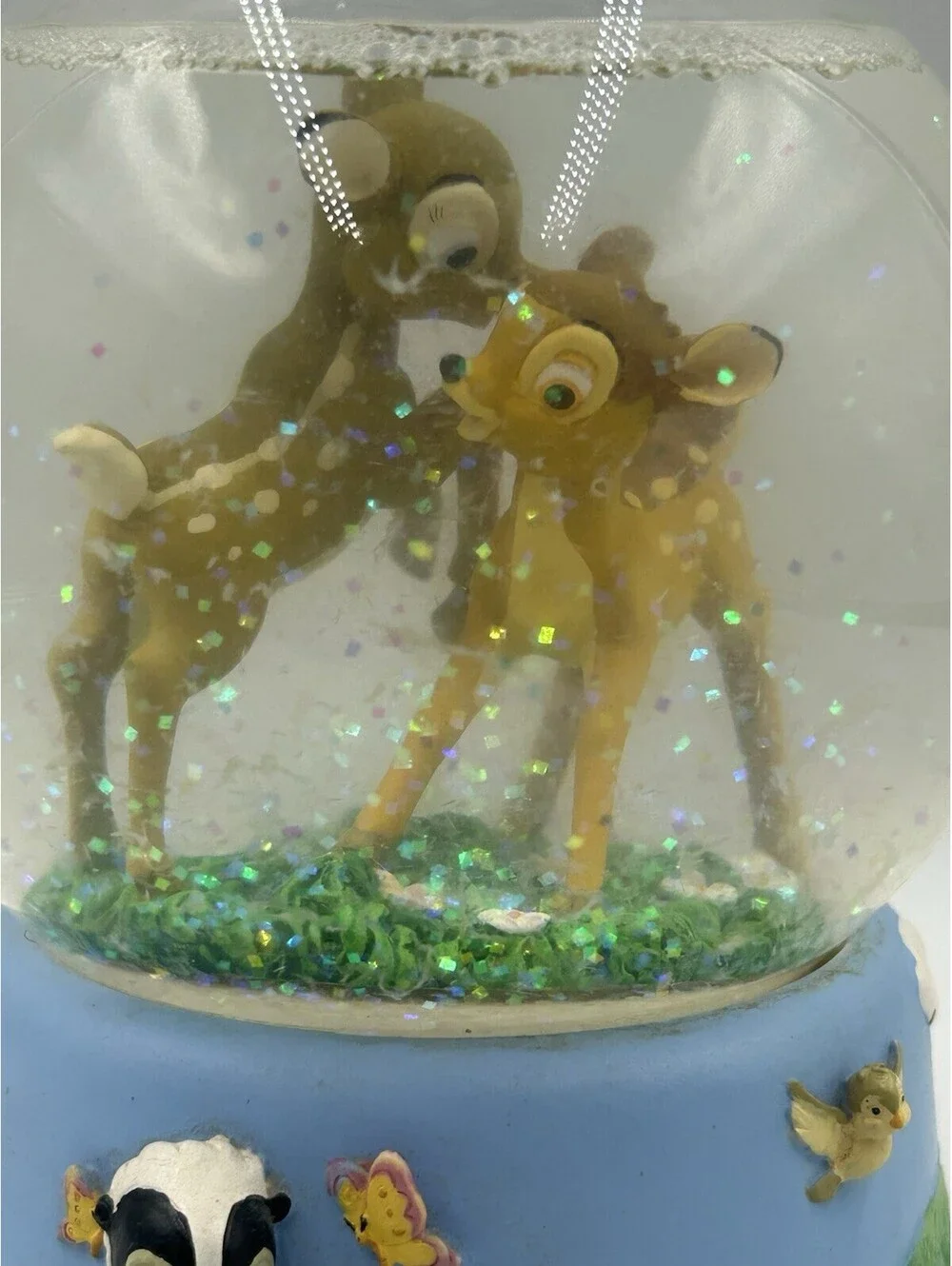 Disney Enesco Bambi & Feline Waltz of the Flowers Musical Snow Globe
